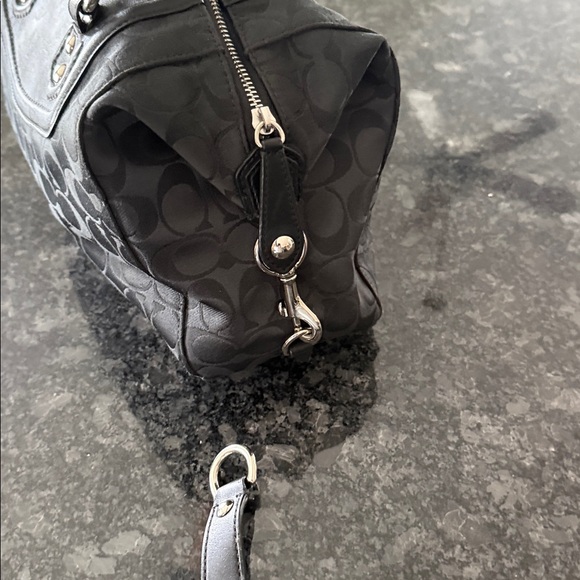 Authentic coach.  Black with signature C pattern. - Picture 11 of 11